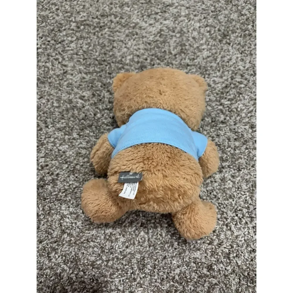 Hallmark itty bittys Love Ya Plush Teddy Bear w/ Blue Shirt With Clothes 8in